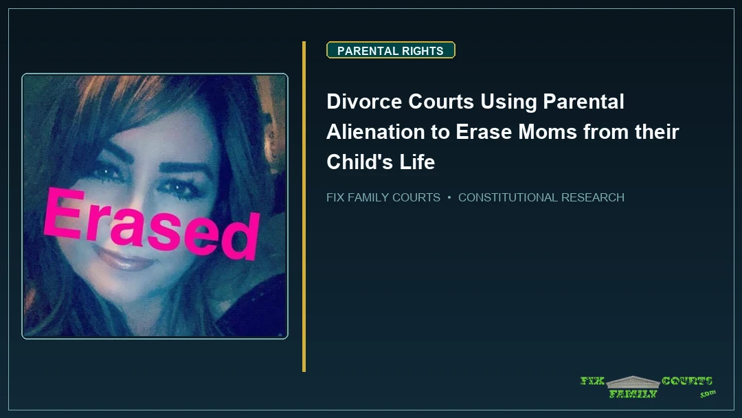 Divorce Courts Using Parental Alienation to Erase Moms from their Child's Life
