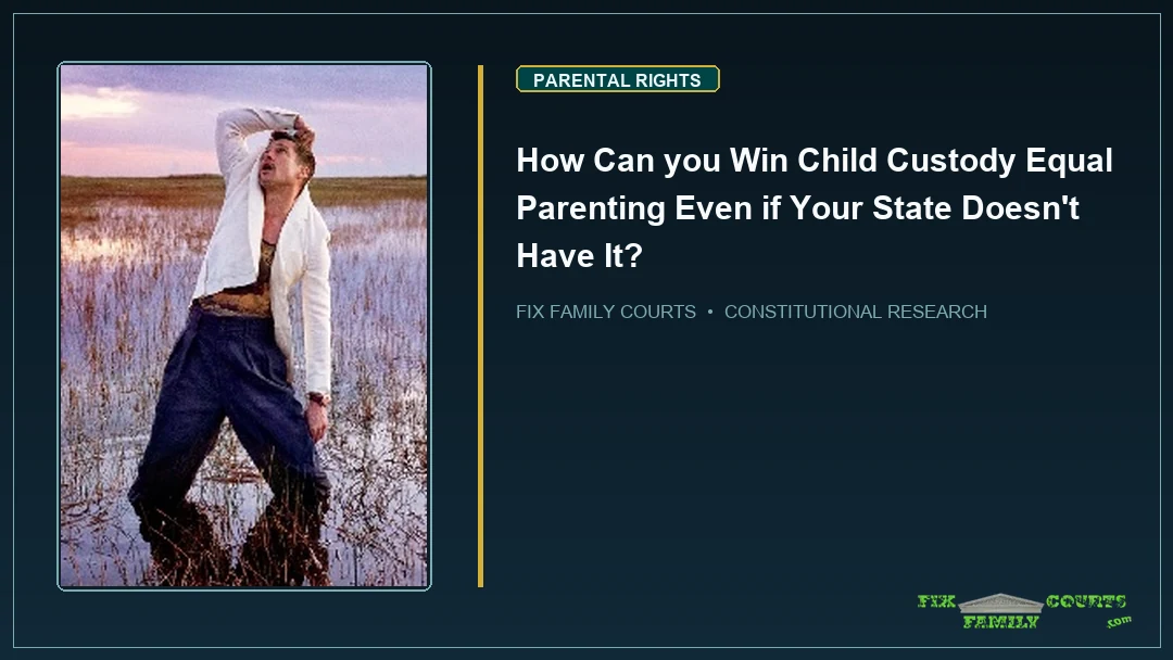 How Can you Win Child Custody Equal Parenting Even if Your State Doesn't Have It?