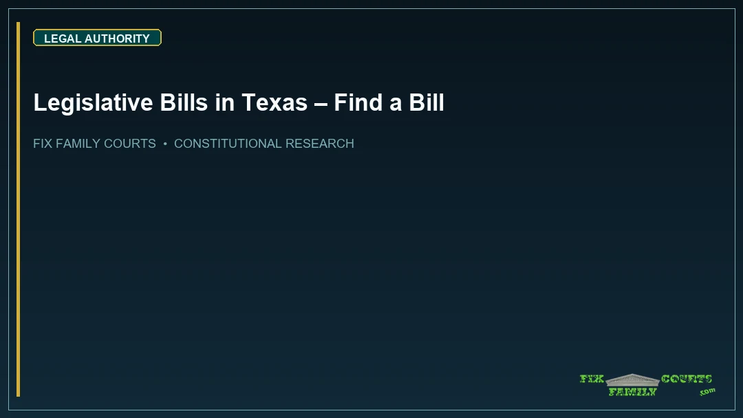 Legislative Bills in Texas – Find a Bill