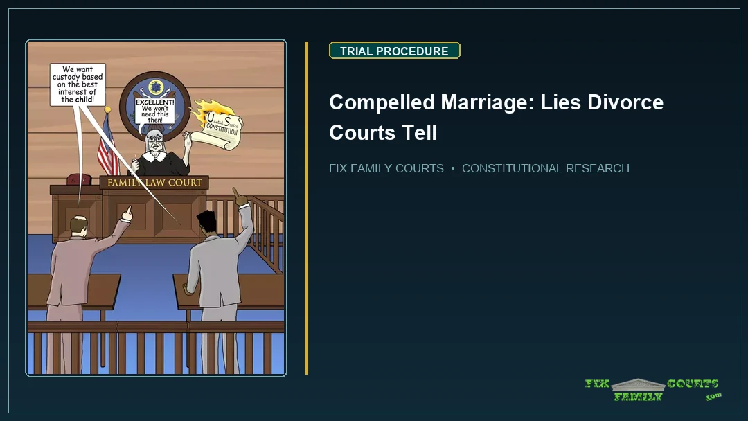 Compelled Marriage: Lies Divorce Courts Tell