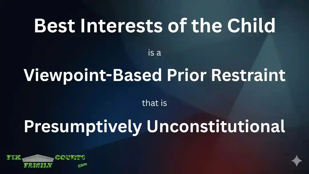 Why Best Interest is Always Illegal!