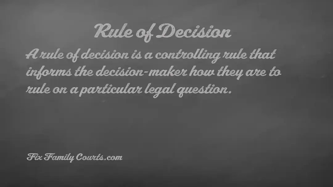 Rule of Decision