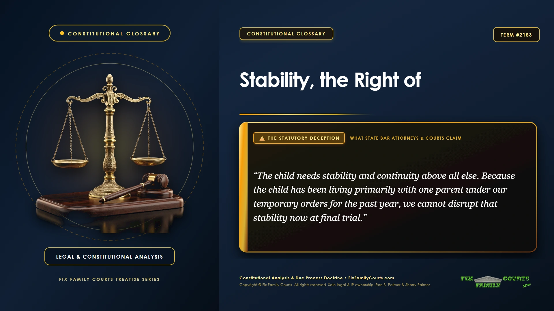Stability, the Right of