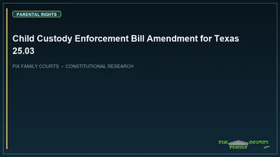 Child Custody Enforcement Bill Amendment for Texas 25.03