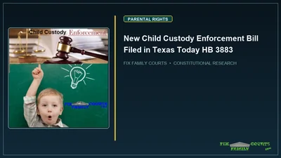 New Child Custody Enforcement Bill Filed in Texas Today HB 3883