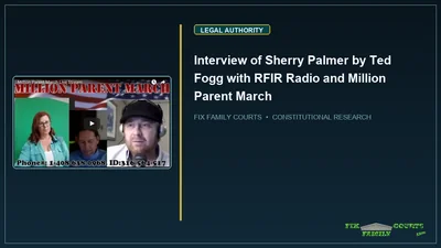 Interview of Sherry Palmer by Ted Fogg with RFIR Radio and Million Parent March